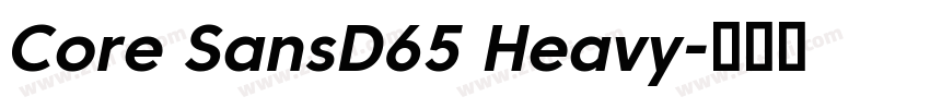 Core SansD65 Heavy字体转换